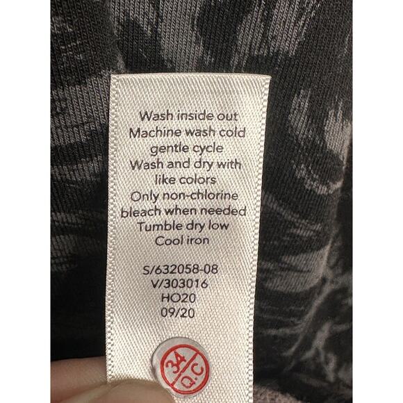 Athleta Women’s Gray Black Print Dolman Sleeve Pull Over Sweater Size Large - Picture 5 of 6